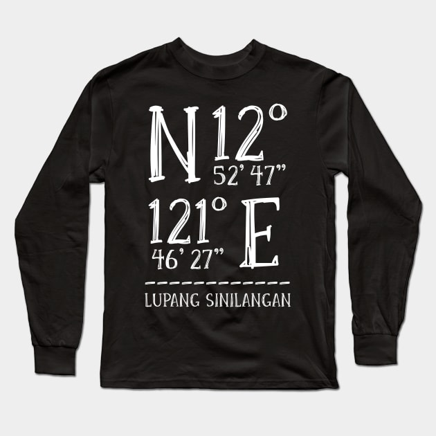 Philippines Coordinates Long Sleeve T-Shirt by wearthistee